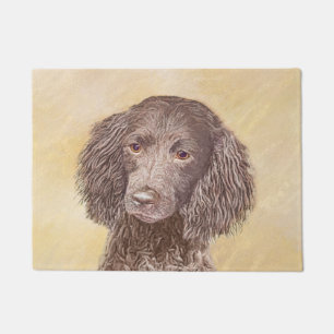 American Water Spaniel Painting - Original Dog Art Doormat