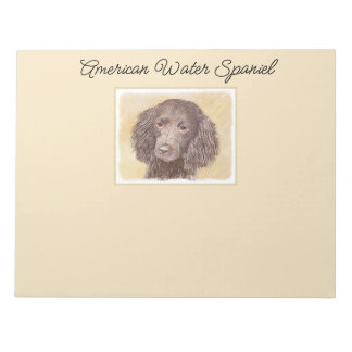 American Water Spaniel Painting - Original Dog Art Notepad