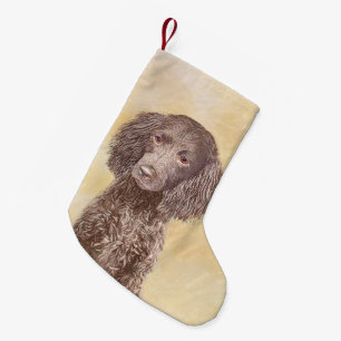 American Water Spaniel Painting - Original Dog Art Small Christmas Stocking