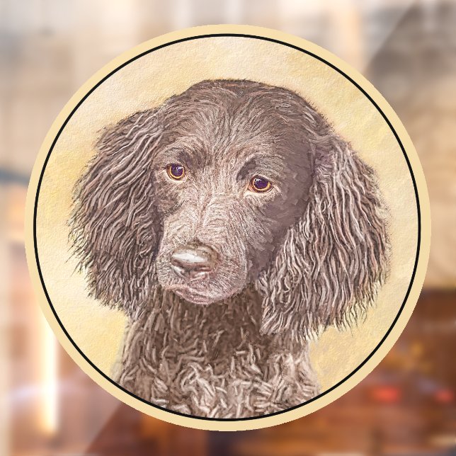 American Water Spaniel Painting - Original Dog Art Window Cling (Sheet 2)