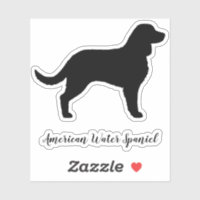 American Water Spaniel Silhouette Dog Breed Vinyl