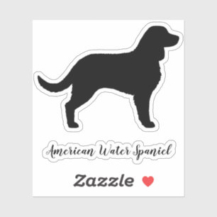 American Water Spaniel Silhouette Dog Breed Vinyl