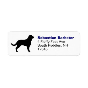 American Water Spaniel Silhouette Return Address