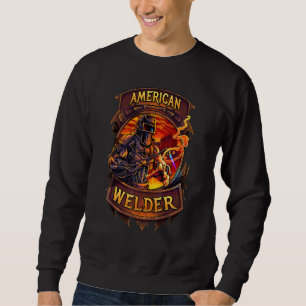American Welder Cyborg With An Oxy Cutter Sweatshirt