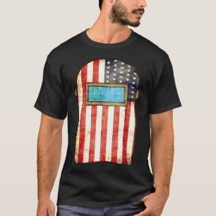 American Welder Shirt Us Flag Welding Hood  Gift 0