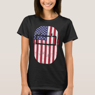American Welder Us Flag Welding Hood Gift  4nftp T-Shirt