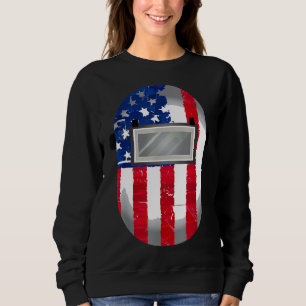 American Welder Us Flag Welding Hood Gift J4tb0 Sweatshirt