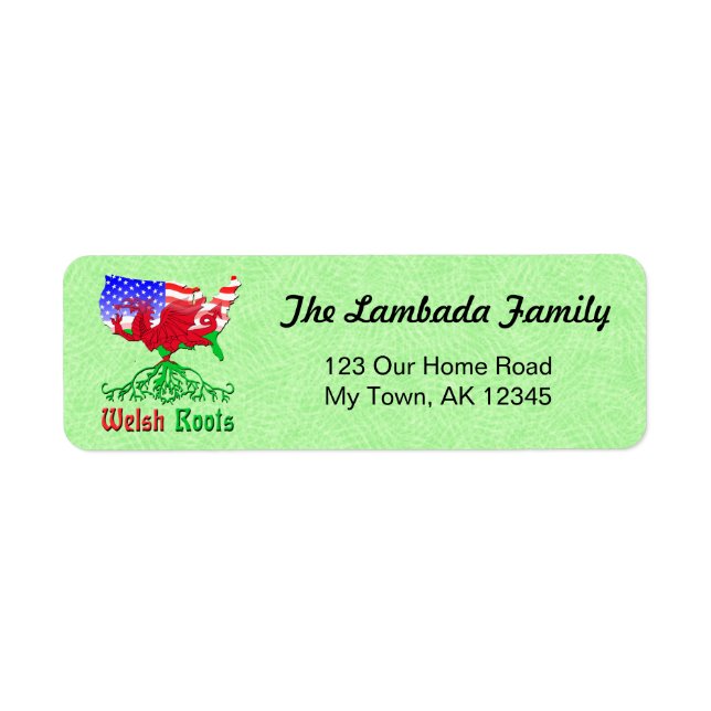 American Welsh Roots Address Labels (Front)