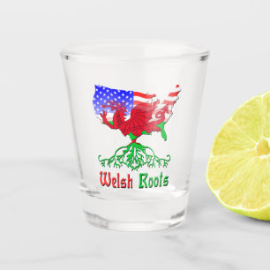 American Welsh Roots   Shot Glass