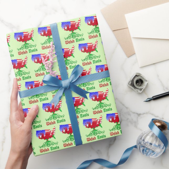 American Welsh Roots Wrapping Paper (Gifting)
