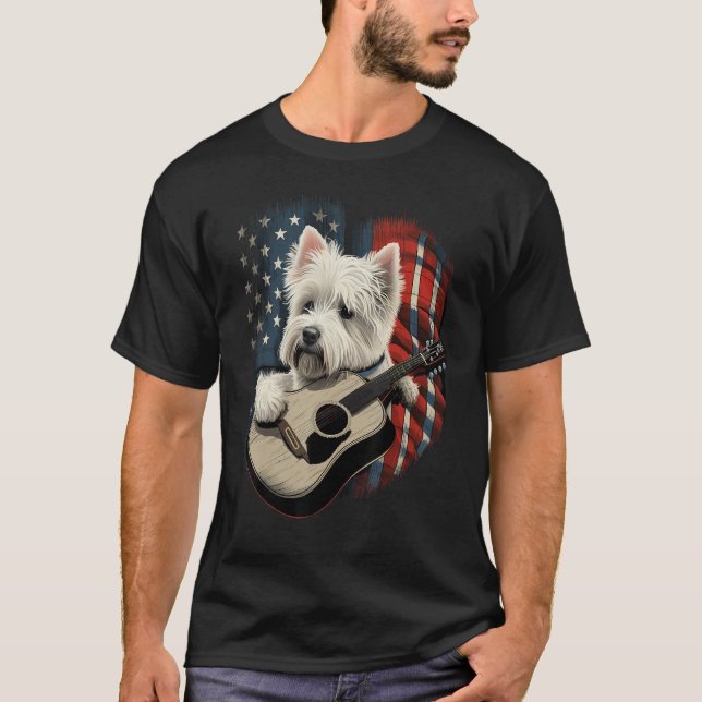 American West Highland White Terrier USA Westie Co T-Shirt (Front)