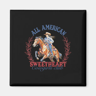 American Western Sweetheart Cowgirls Club 4th Of J Magnet