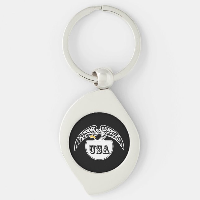 American White Eagle Key Ring (Front)