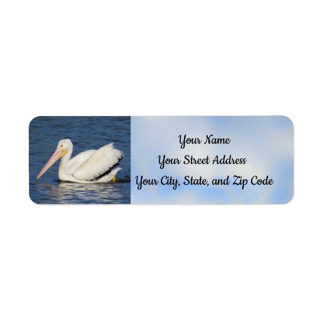 American White Pelican Address Labels (Front)