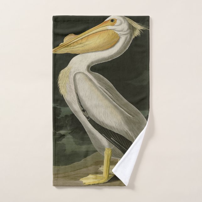 American White Pelican, Audubon's Birds of America Bath Towel Set (Hand Towel)