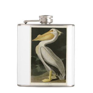 American White Pelican, Audubon's Birds of America Hip Flask