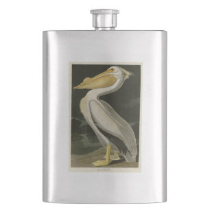 American White Pelican, Audubon's Birds of America Hip Flask