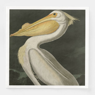 American White Pelican, Audubon's Birds of America Napkin