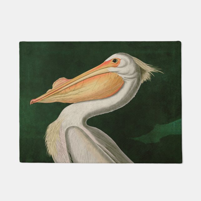 American White Pelican Birds of America Audubon Doormat (Front)
