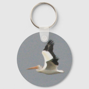 American White Pelican Key Ring