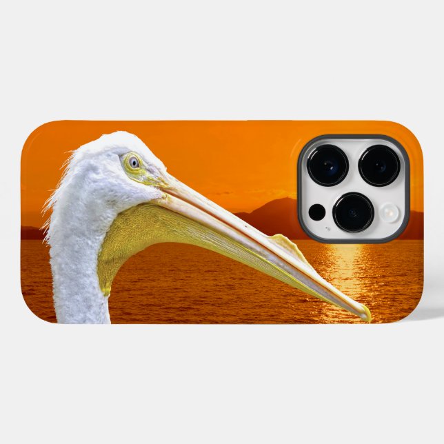 American White Pelican sunset in Corfu  Case-Mate iPhone Case (Back (Horizontal))