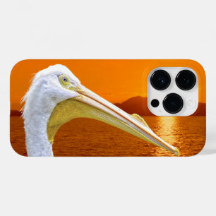 American White Pelican sunset in Corfu  Case-Mate iPhone 14 Pro Case