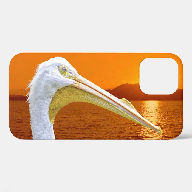 American White Pelican sunset in Corfu  Case-Mate iPhone Case (Back (Horizontal))
