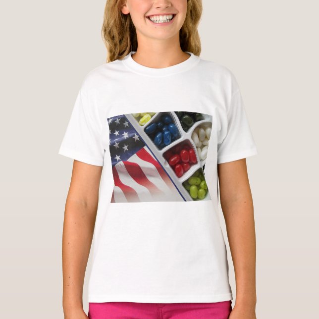 American White Red and Blue T-Shirt (Front)