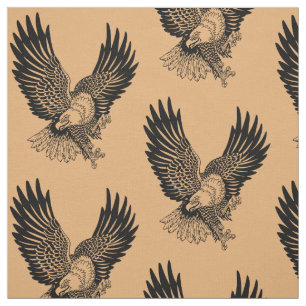 American whitehead bald eagle in the flight fabric