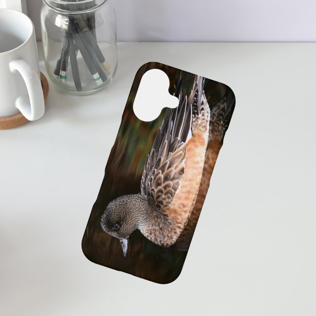 American Wigeon on Pond Wildlife Photo iPhone 16 Case (In Situ)