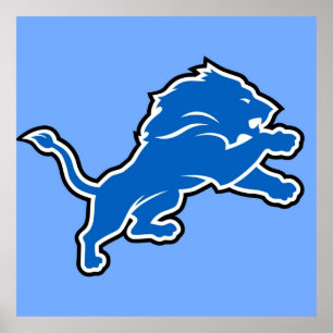 american wild lion detroit cats poster