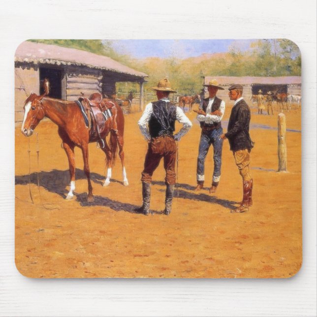 American Wild West Polo Ponies Mouse Mat (Front)