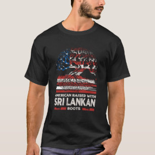 American with Sri Lankan Roots Patriotic Sri Lanka T-Shirt
