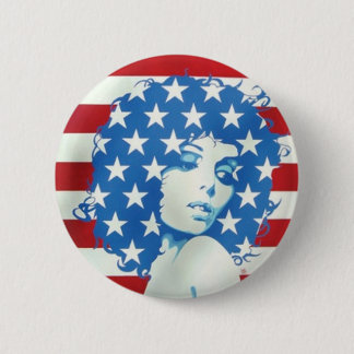 American Woman 6 Cm Round Badge