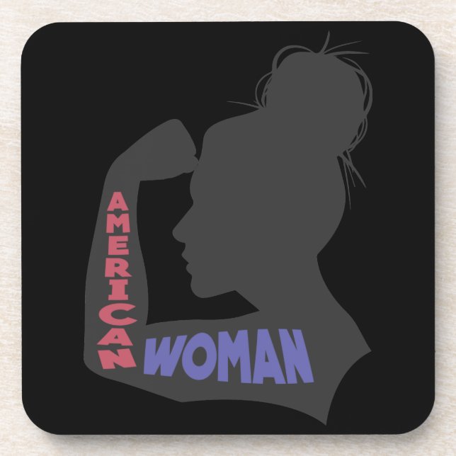 American Woman dark gray Coaster (Front)