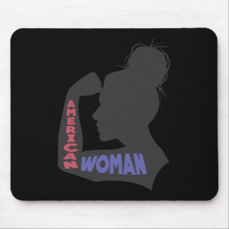 American Woman dark gray Mouse Mat