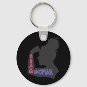 American Woman dark grey Key Ring