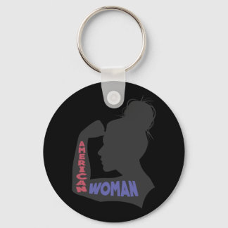 American Woman dark grey Key Ring