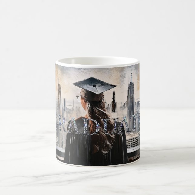 American Woman Graduate New York City Coffee Mug (Center)