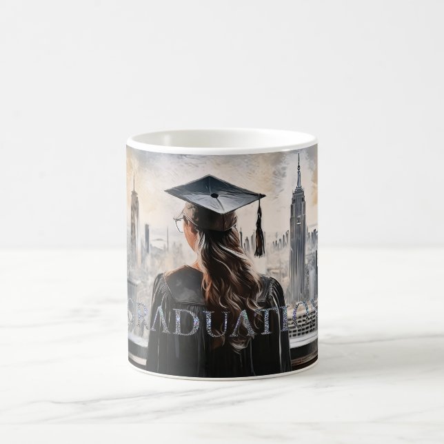 American Woman Graduate New York City Coffee Mug (Center)