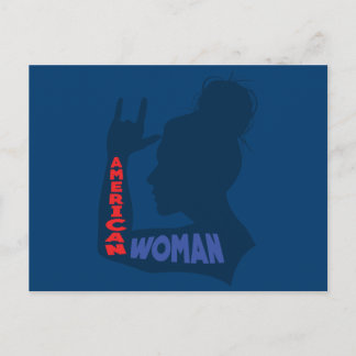 American Woman I love You Postcard