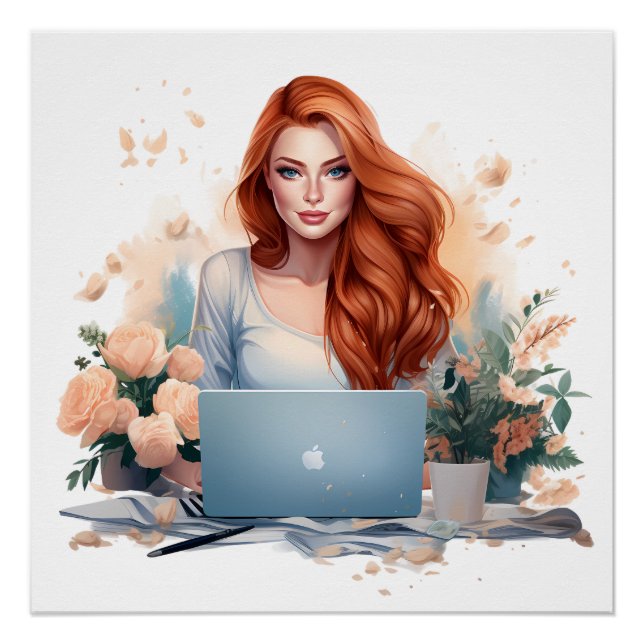 American Woman Influencer Creator Vlogger Youtuber Poster (Front)