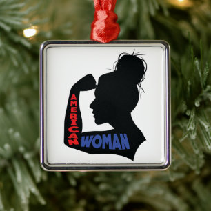 American Woman Metal Tree Decoration