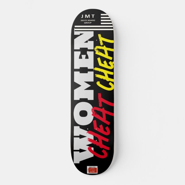 AMERICAN WOMEN CHEAT 8 1/4" Skateboard Deck (Front)