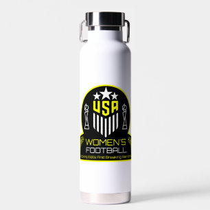 American Women's Soccer Football Water Bottle