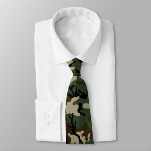 American Woodland Camo Tie