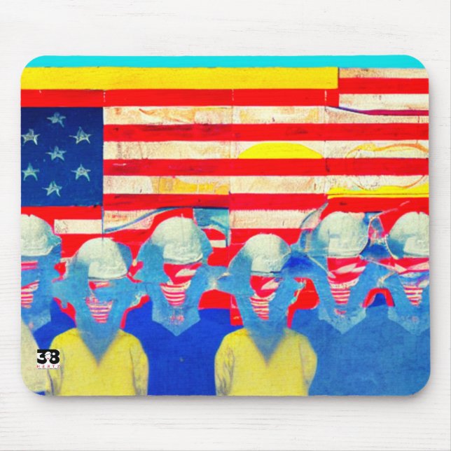American Worker Mouse Mat (Front)