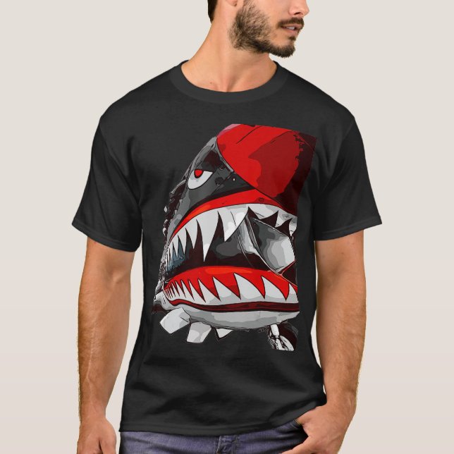 American WW2 Planes P40 Warhawk Plane Spotting WW  T-Shirt (Front)