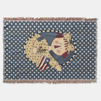 Americana Annie Throw Blanket