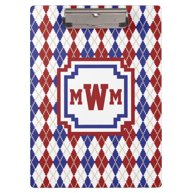 Americana Argyle Clipboard (Front)